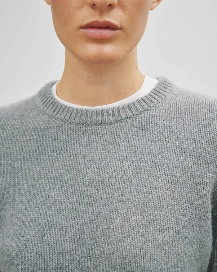 Women Nili Lotan POPPY SWEATER Espresso Knits and Sweaters
