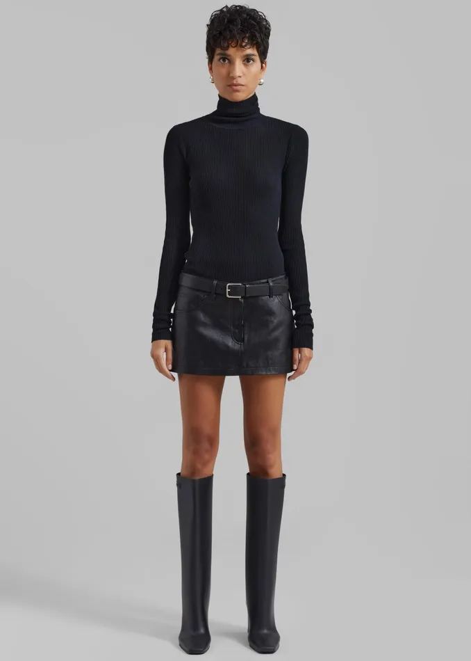 Women Nova Micro Skirt 8211 Black The Frankie Shop Bottoms