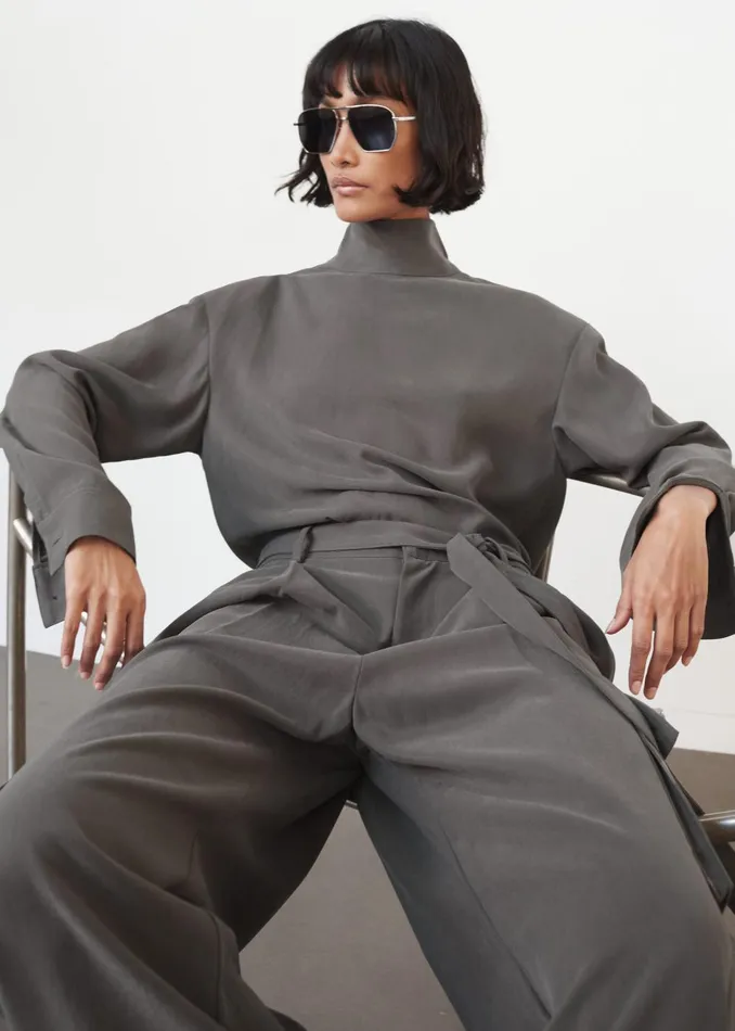 Women Nyro Cargo Pants 8211 Charcoal The Frankie Shop Bottoms