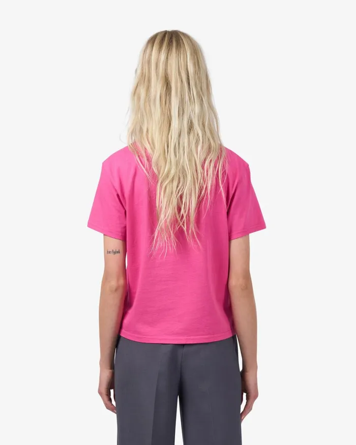 Women Organic Boxy Crop Tee Purple Haze Colorful Standard TShirts