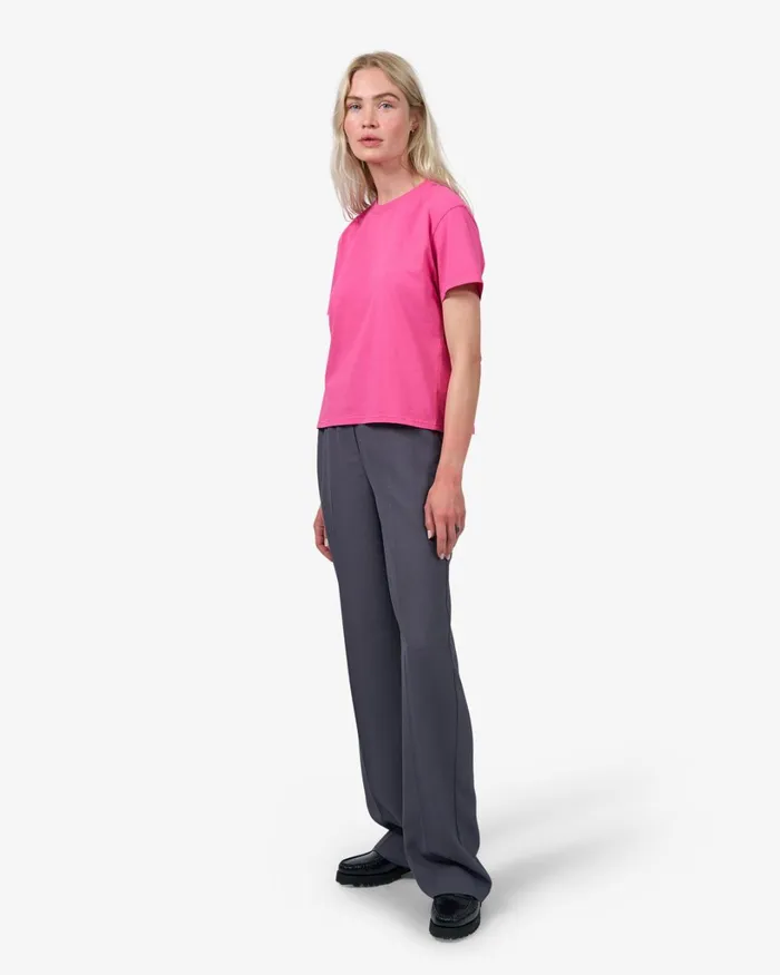 Women Organic Boxy Crop Tee Purple Haze Colorful Standard TShirts