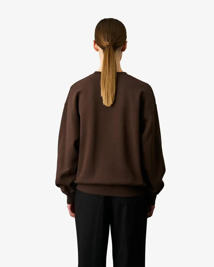 Women Organic Oversized Crew Oyster Grey Colorful Standard Crewneck Sweatshirts