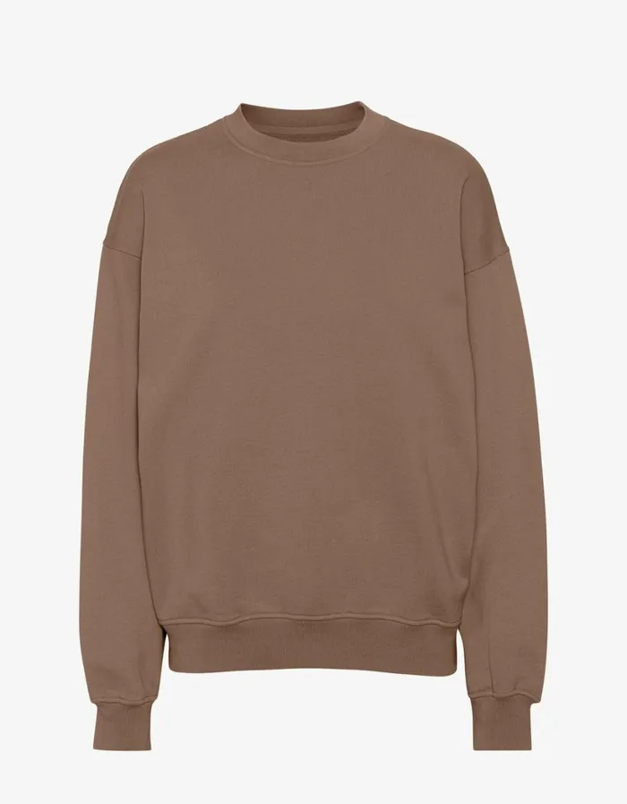 Women Organic Oversized Crew Sahara Camel Colorful Standard Crewneck Sweatshirts