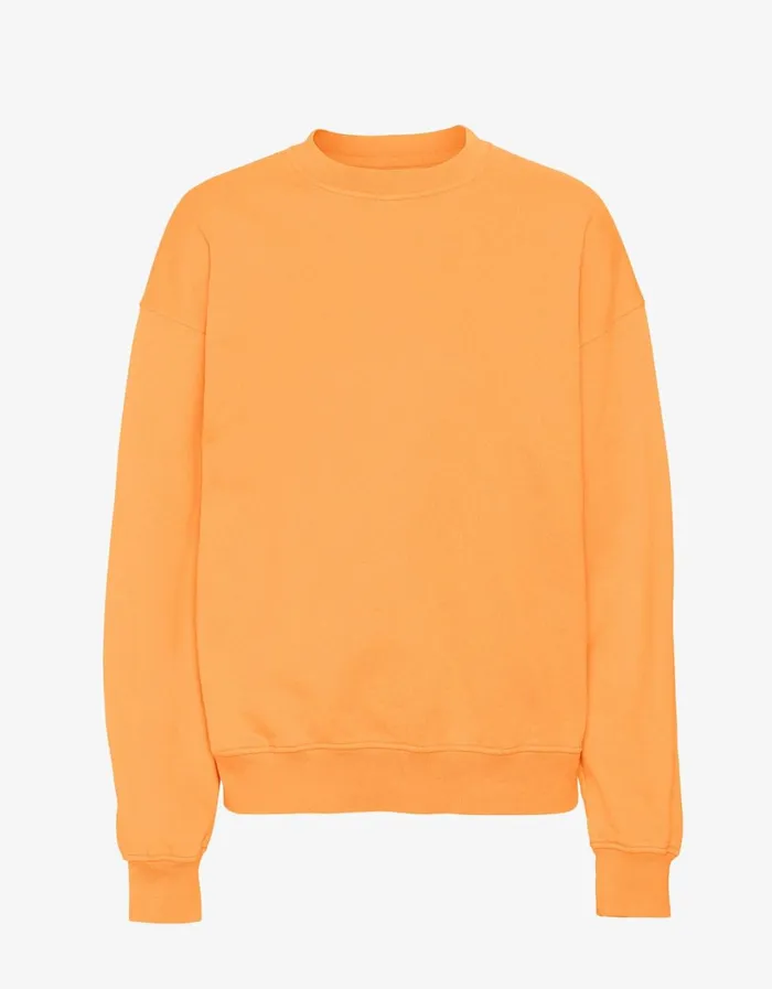 Women Organic Oversized Crew Sandstone Orange Colorful Standard Crewneck Sweatshirts
