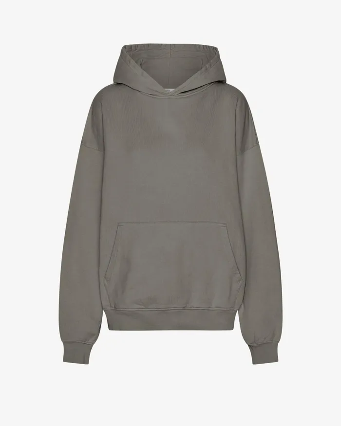 Women Organic Oversized Hood Misty Brown Colorful Standard Hoodies