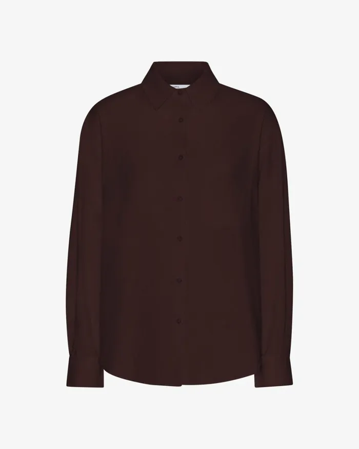 Women Organic Oversized Shirt Oxblood Red Colorful Standard Shirts