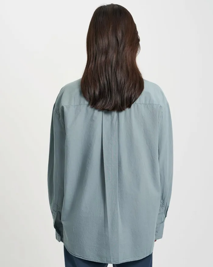 Women Organic Oversized Shirt Oxblood Red Colorful Standard Shirts