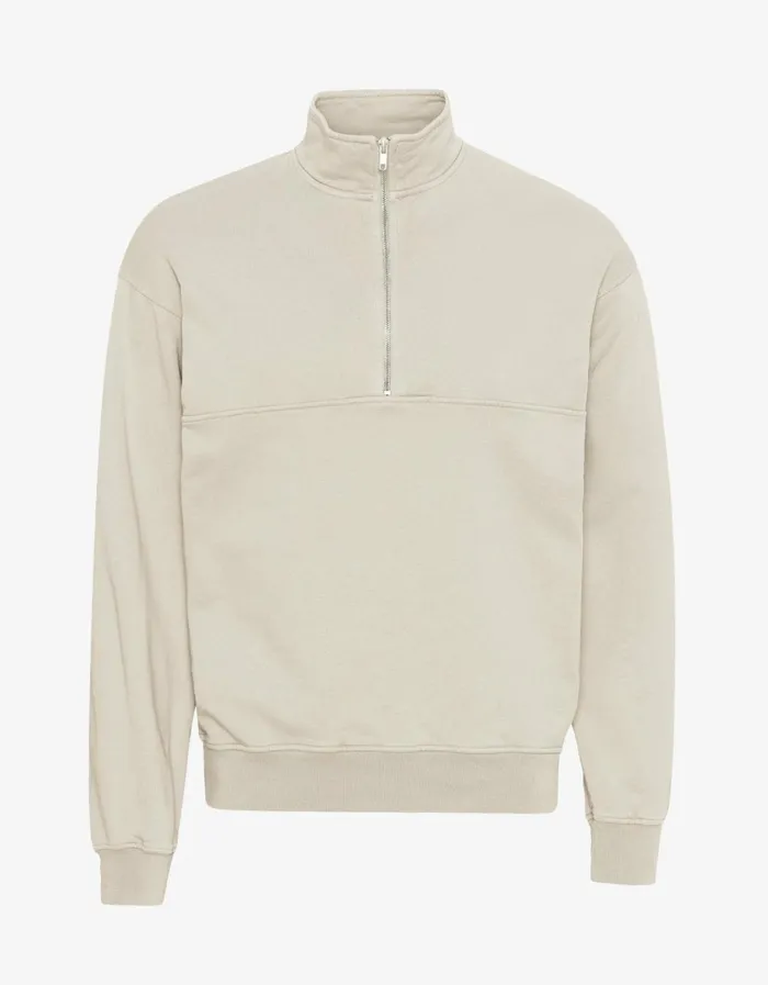 Women Organic Quarter Zip Ivory White Colorful Standard Quarter Zips
