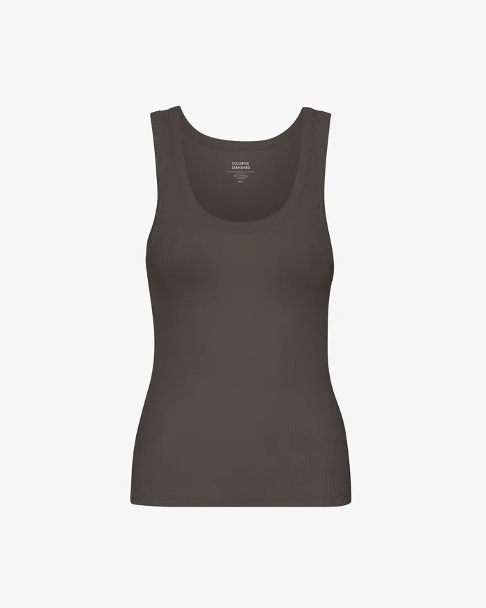 Women Organic Rib Tank Top 8211 Coffee Brown Women Tank Tops Colorfulstandard
