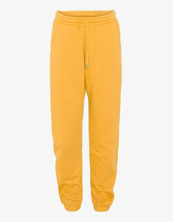Women Organic Sweatpants Burned Yellow Colorful Standard Sweatpants