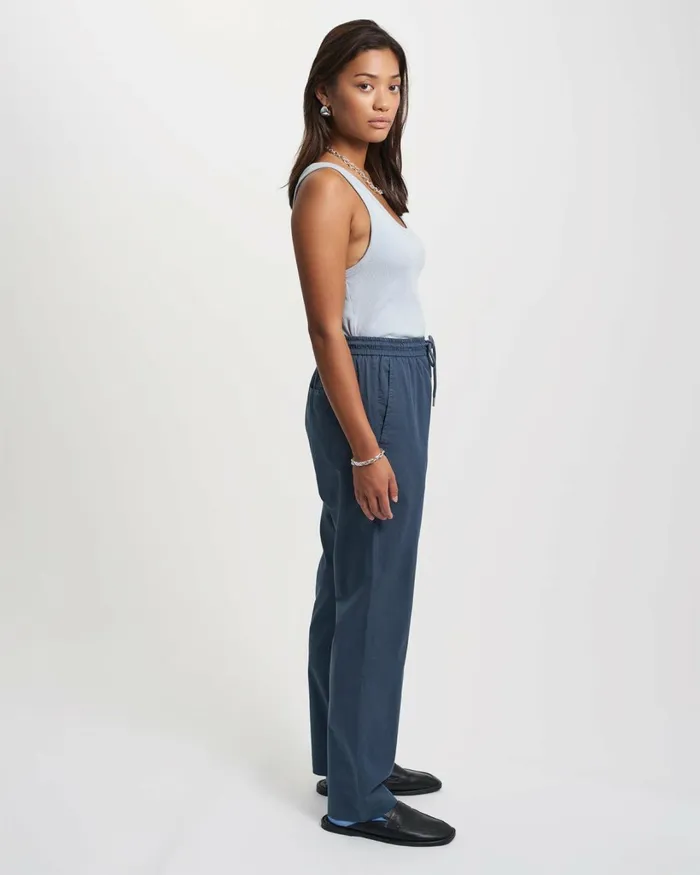 Women Organic Twill Pants Optical White Colorful Standard Pants