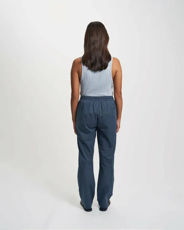 Women Organic Twill Pants Optical White Colorful Standard Pants