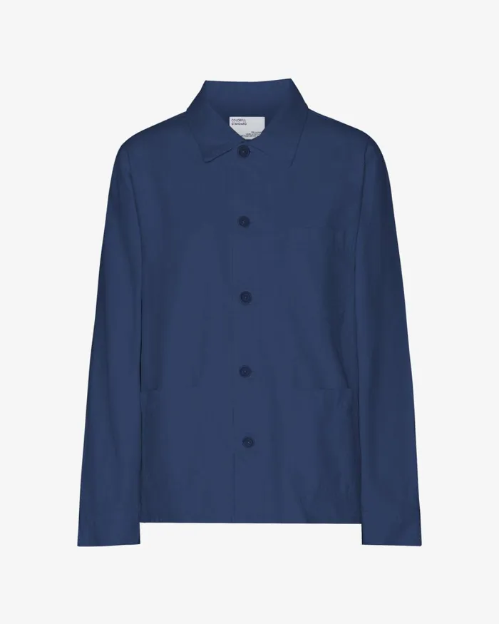 Women Organic Workwear Jacket Marine Blue Colorful Standard Workwear Jackets
