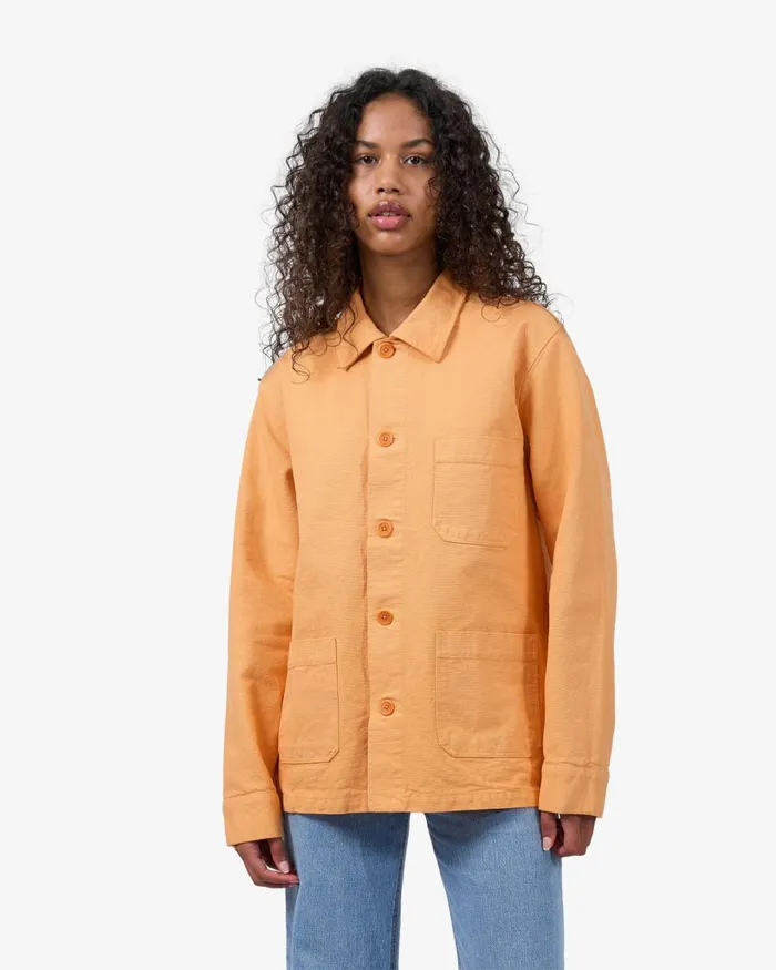 Women Organic Workwear Jacket Marine Blue Colorful Standard Workwear Jackets