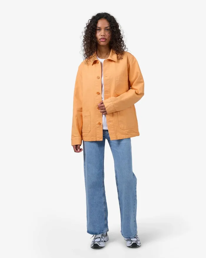 Women Organic Workwear Jacket Marine Blue Colorful Standard Workwear Jackets