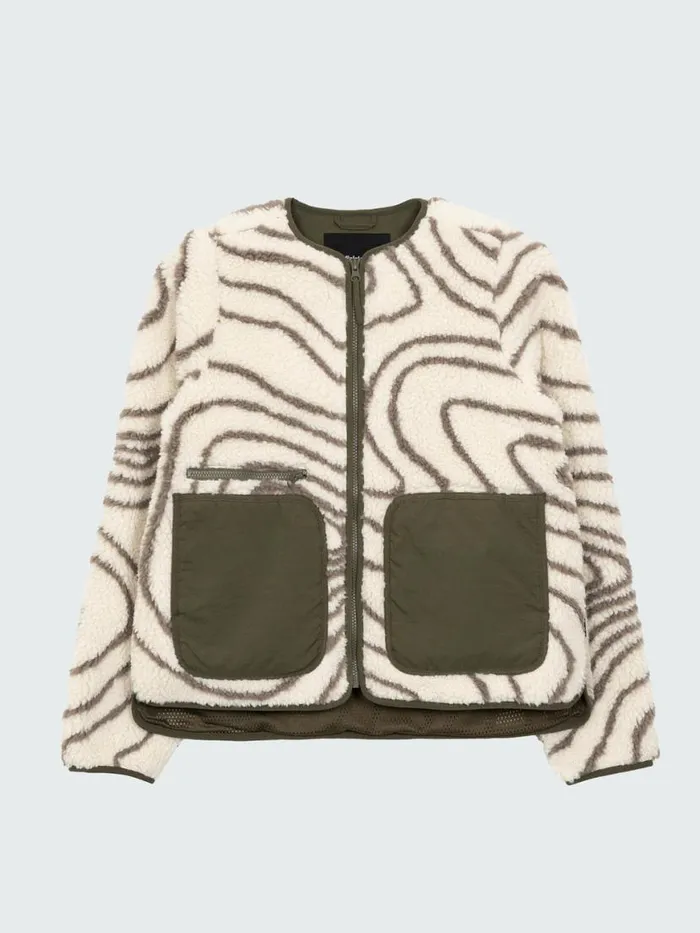 Women Orsik Fleece Printed Jacket Contour Print Finisterre Jackets Coats and Gilets Women Orsik Fleece Printed Jacket Contour Print Finisterre Jackets Coats and Gilets