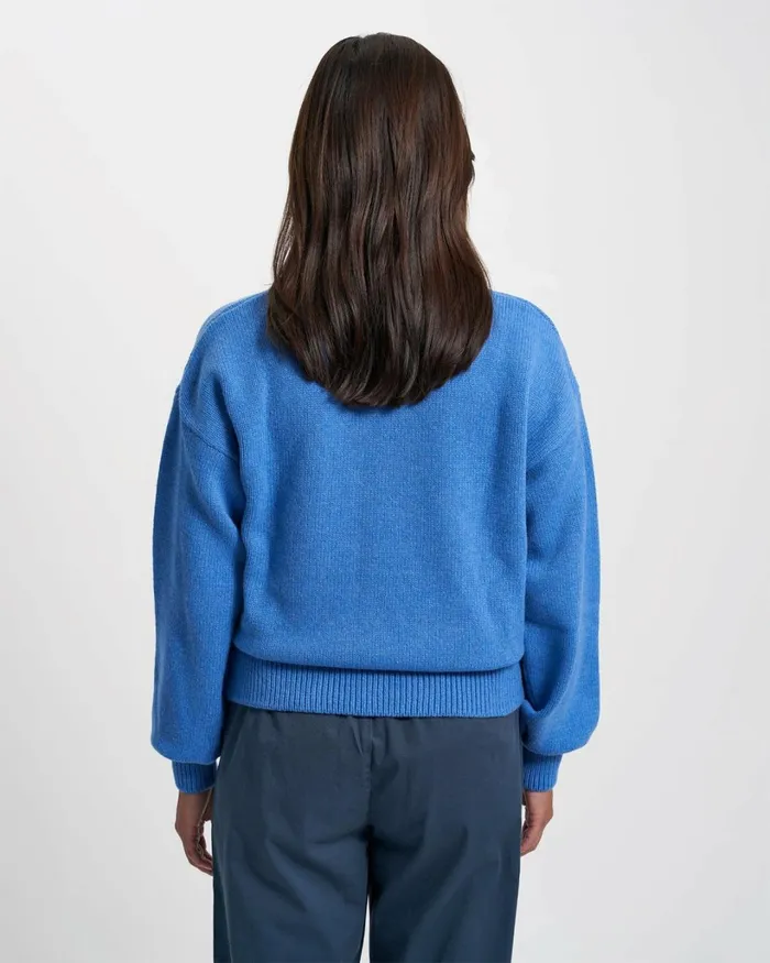 Women Oversized Merino Wool Crew Ivory White Colorful Standard Knit Sweaters