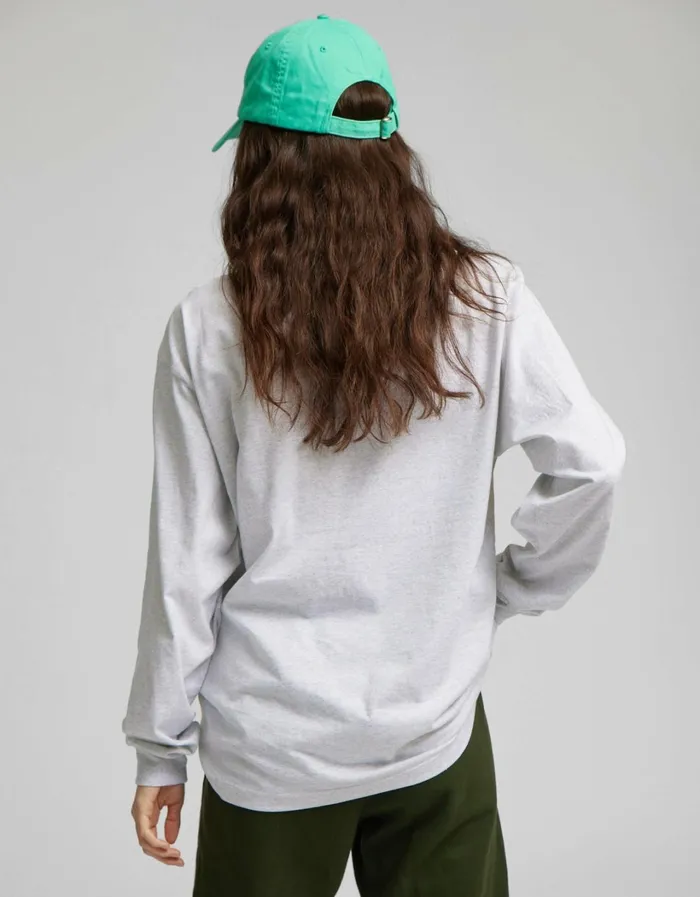 Women Oversized Organic LS TShirt Ivory White Colorful Standard Long Sleeve Tops