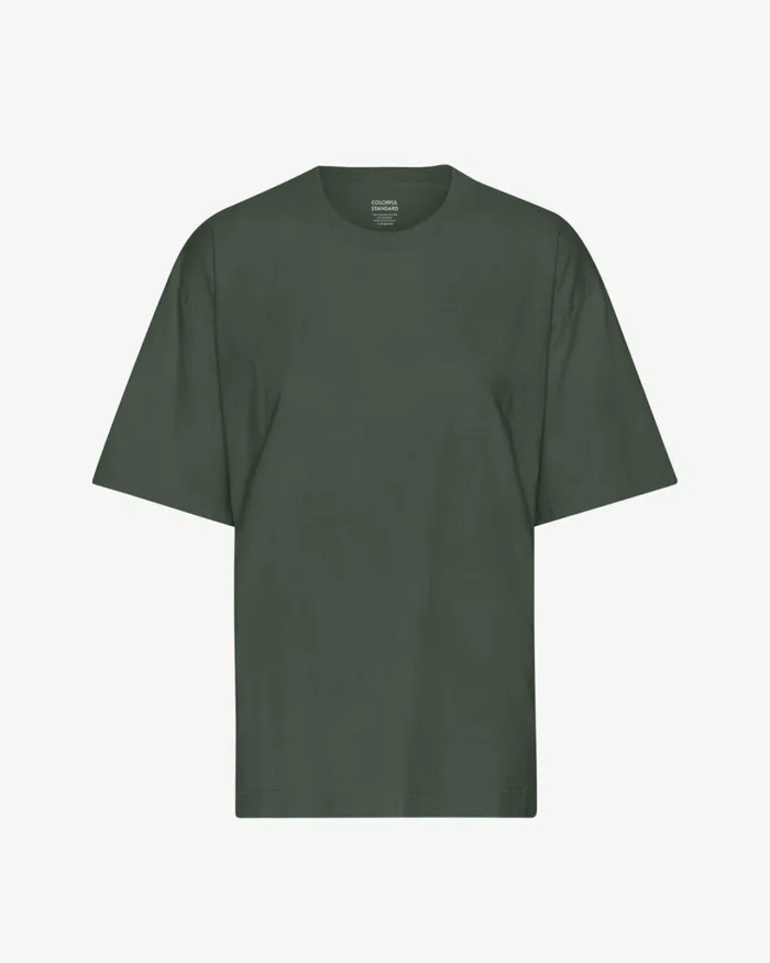 Women Oversized Organic TShirt Midnight Forest Colorful Standard TShirts