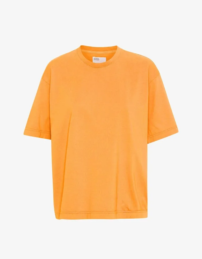 Women Oversized Organic TShirt Sandstone Orange Colorful Standard TShirts