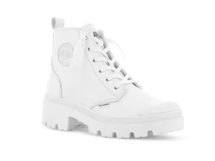 Women PALLABASE LEATHER Whiteblack PALLADIUM Boots