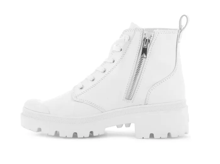 Women PALLABASE LEATHER Whiteblack PALLADIUM Boots