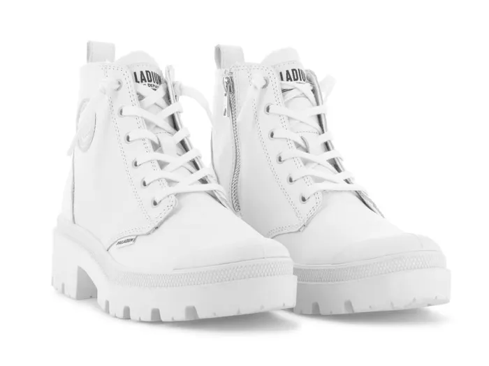 Women PALLABASE LEATHER Whiteblack PALLADIUM Boots