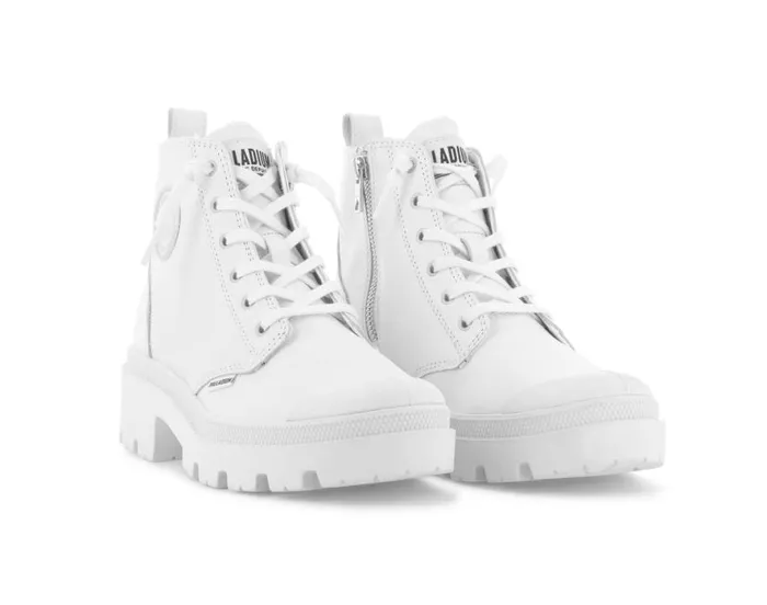 Women PALLABASE LEATHER Whiteblack PALLADIUM Boots