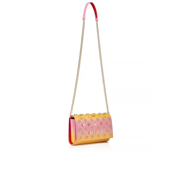 Women Paloma Clutch 8211 Gradient Calf Leather And Spikes Loubinthesky 8211 Degraftersun Christian Louboutin Shoulder Bags