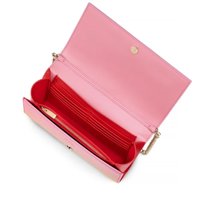 Women Paloma Clutch 8211 Gradient Calf Leather And Spikes Loubinthesky 8211 Degraftersun Christian Louboutin Shoulder Bags