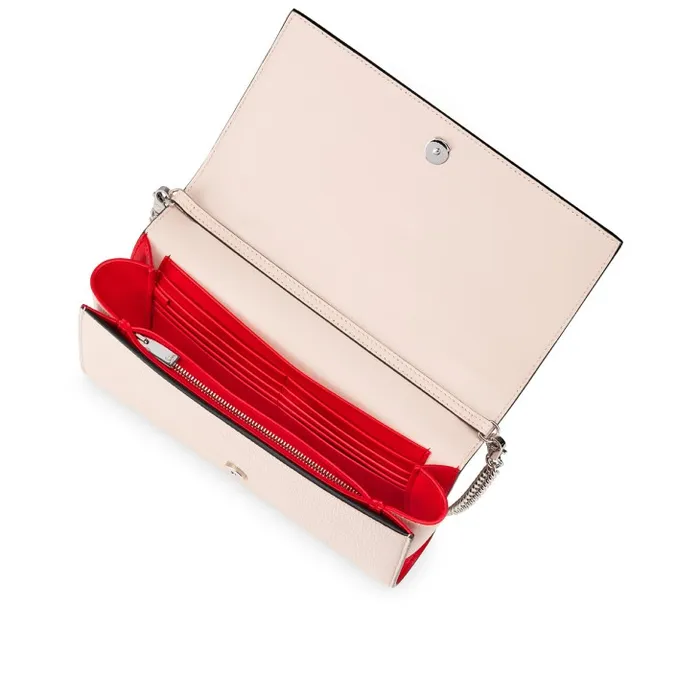 Women Paloma Clutch 8211 Grained Calf Leather And Spikes Loubinthesky 8211 Leche Christian Louboutin Shoulder Bags