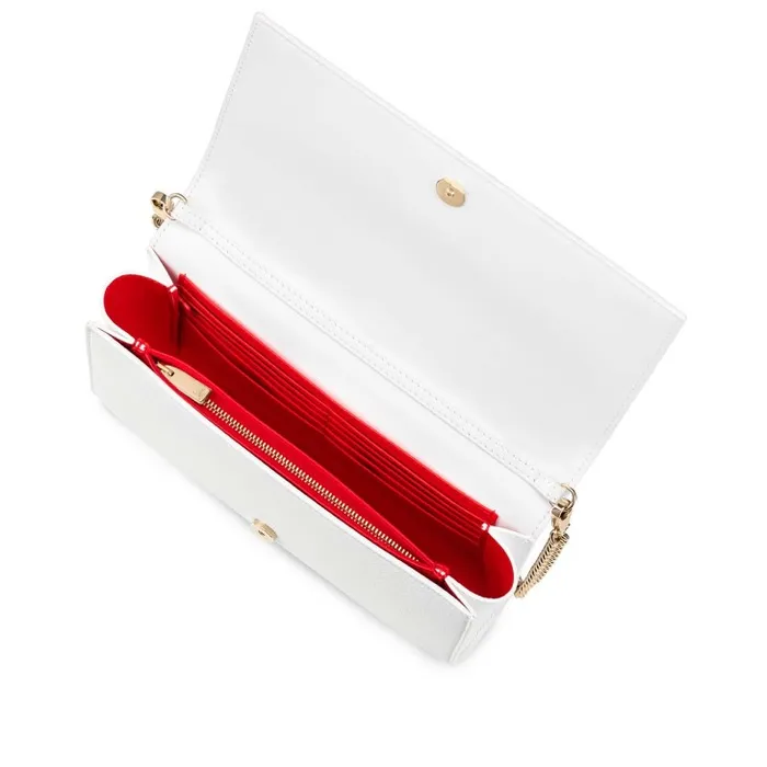 Women Paloma Clutch Clutch 8211 Calf Leather And Spikes Loubinthesky 8211 Bianco Christian Louboutin Shoulder Bags