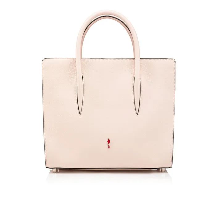 Women Paloma Medium Top Handle Bag 8211 Grained Calf Leather And Spikes Loubinthesky 8211 Leche Christian Louboutin Shoulder Bags