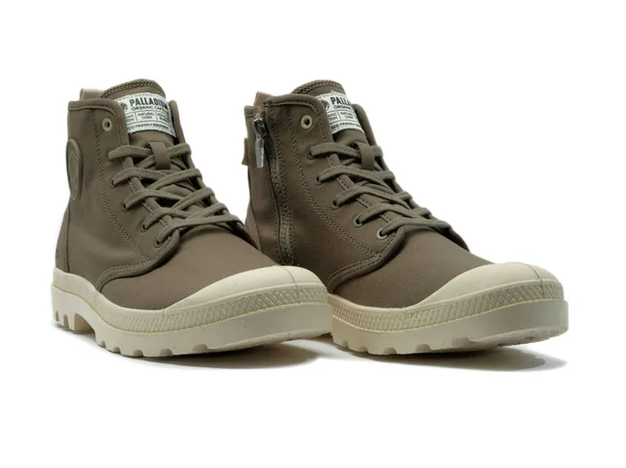 Women PAMPA HI ZIP ORGANIC Dusky Green PALLADIUM Boots