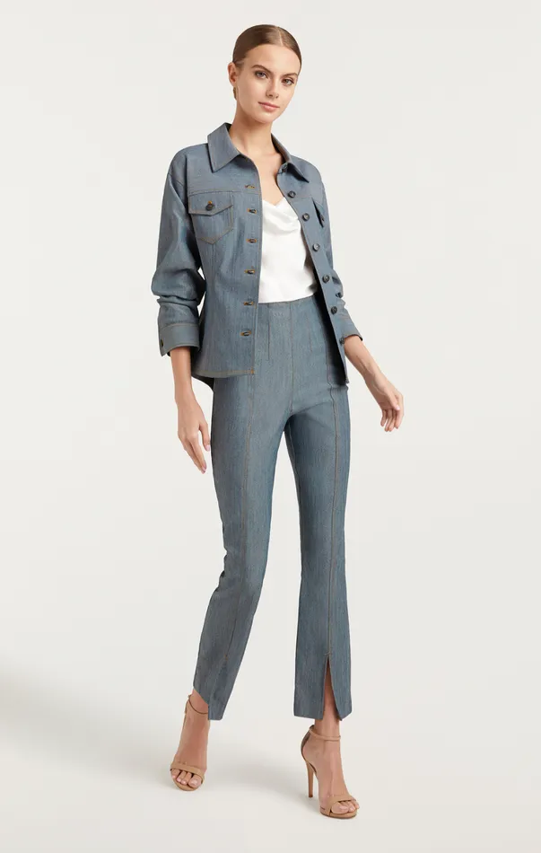 Women Pants Cinq Sept Laurie Pant Light Indigo