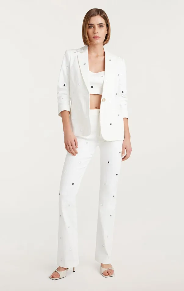 Women Pants Cinq Sept Mirror Denim Shailene Pant White