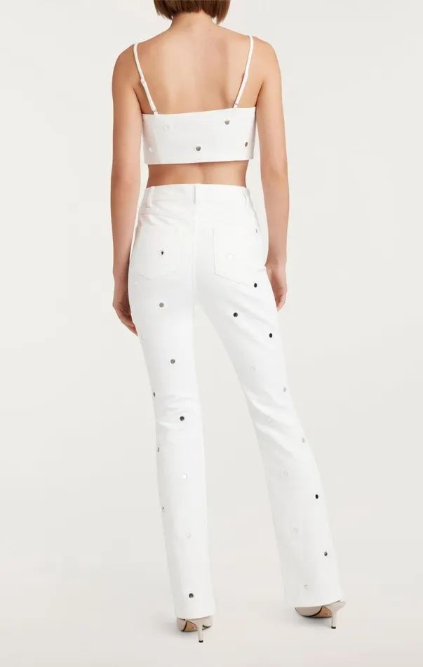 Women Pants Cinq Sept Mirror Denim Shailene Pant White