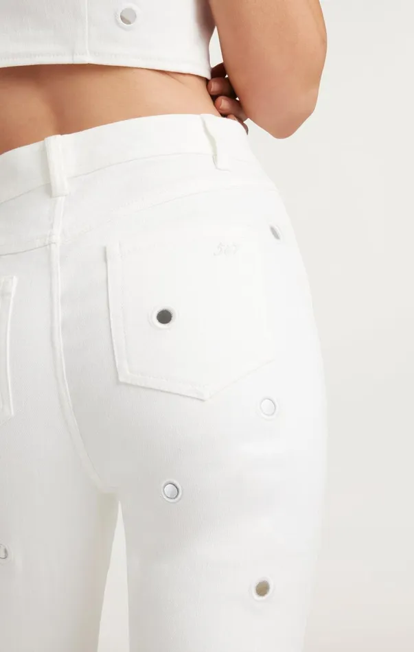 Women Pants Cinq Sept Mirror Denim Shailene Pant White