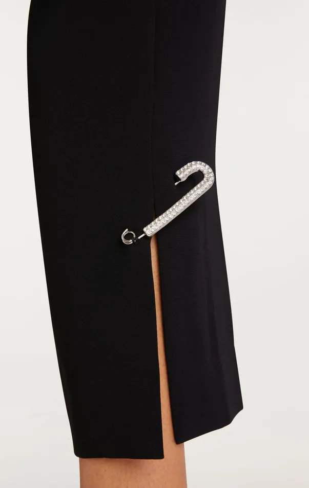 Women Pants Cinq Sept Rhinestone Pin Cropped Kerry Pant Black
