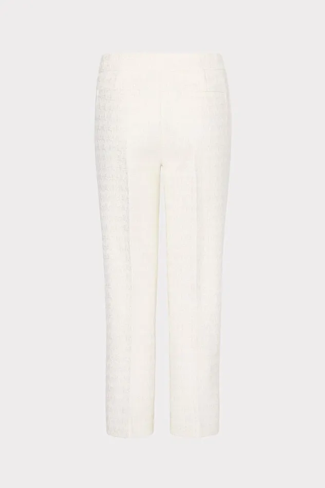 Women Pants Milly Betsy Boucle Pant Ecru