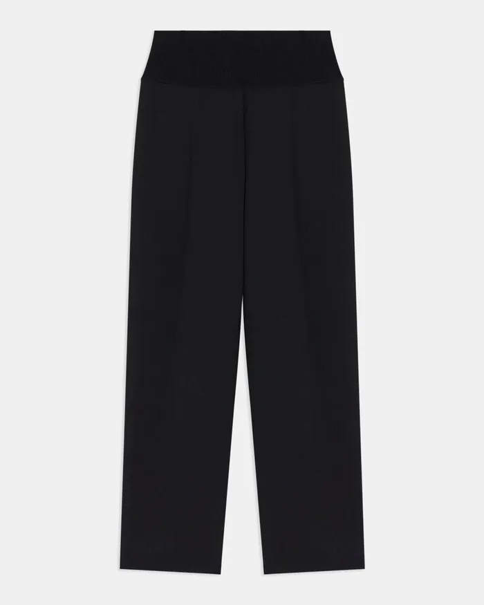 Women Pants Theory Carrot Pant In Crepe Black
