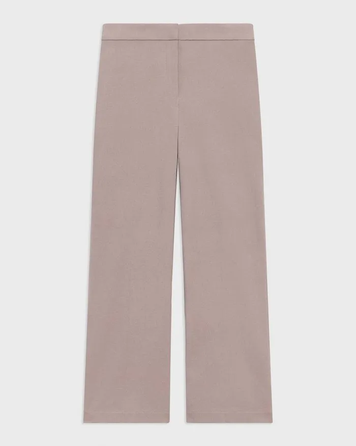 Women Pants Theory Kick Pant In Stretch Cotton Cinder