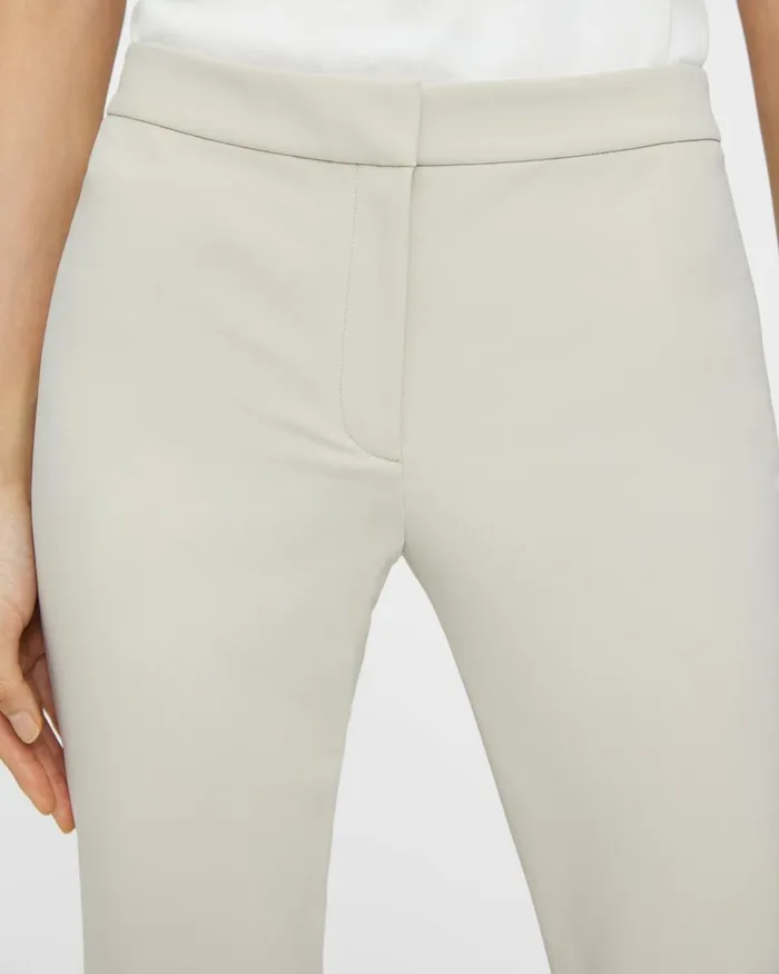 Women Pants Theory Slim Kick Pant In Precision Ponte Putty