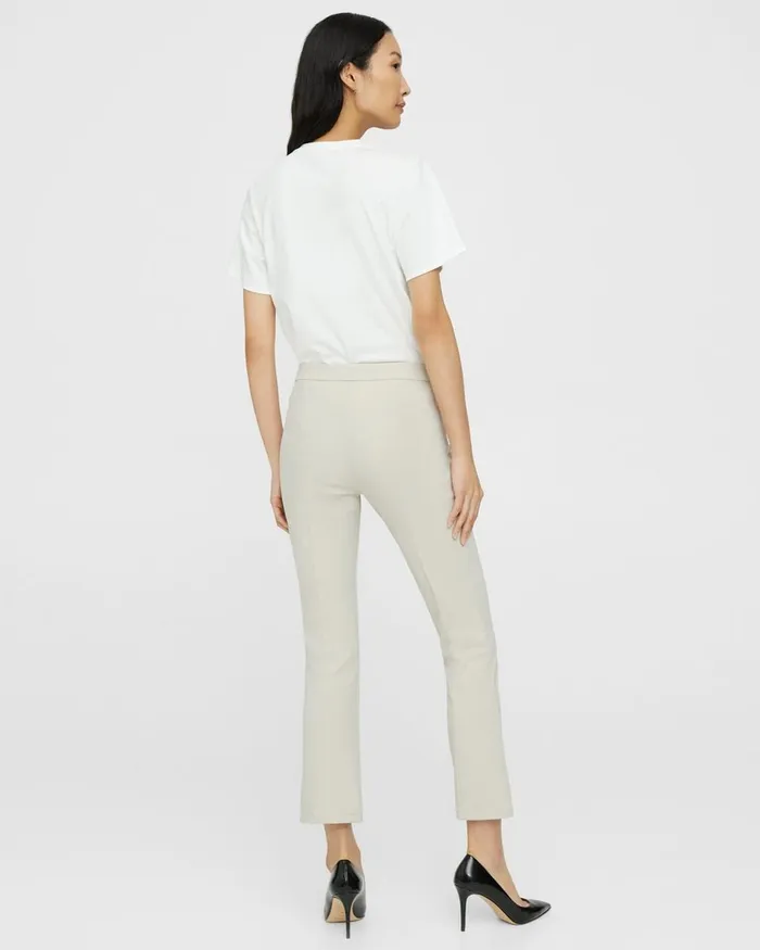 Women Pants Theory Slim Kick Pant In Precision Ponte Putty
