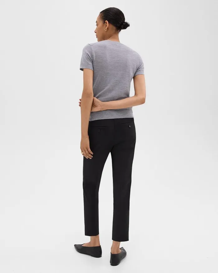 Women Pants Theory Treeca Pant In Good Wool Black