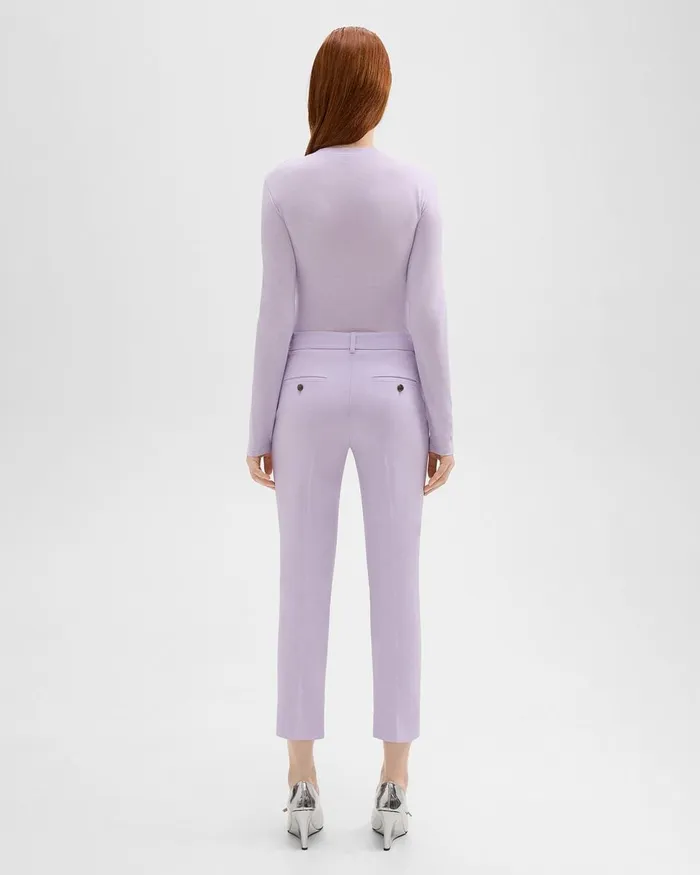 Women Pants Theory Treeca Pant In Good Wool Lilac Sky