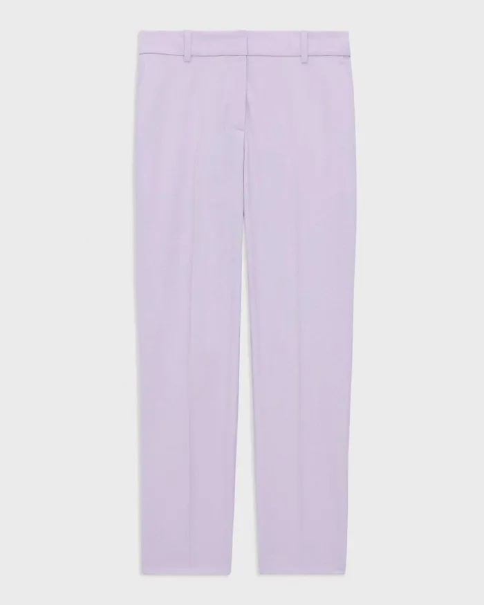 Women Pants Theory Treeca Pant In Good Wool Lilac Sky