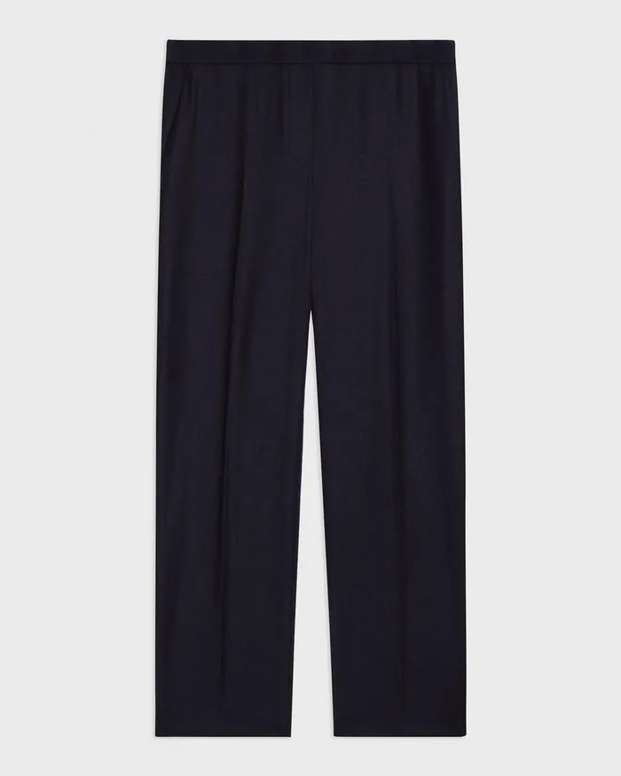 Women Pants Theory Treeca PullOn Pant In Sleek Flannel Navy