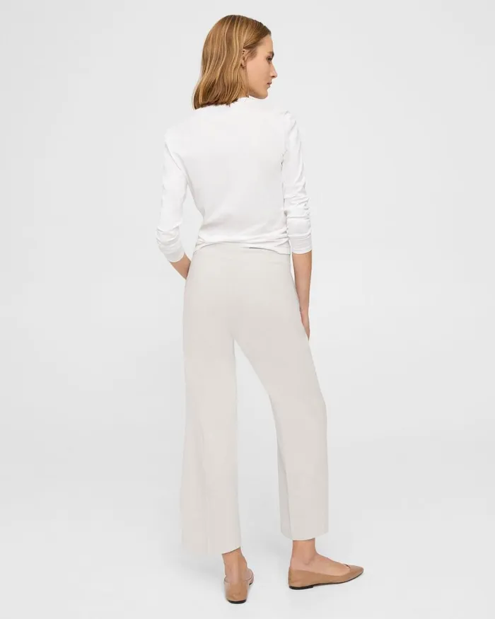 Women Pants Theory Wide Crop Pant In Good Linen Sand