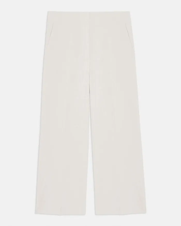 Women Pants Theory Wide Crop Pant In Good Linen Sand